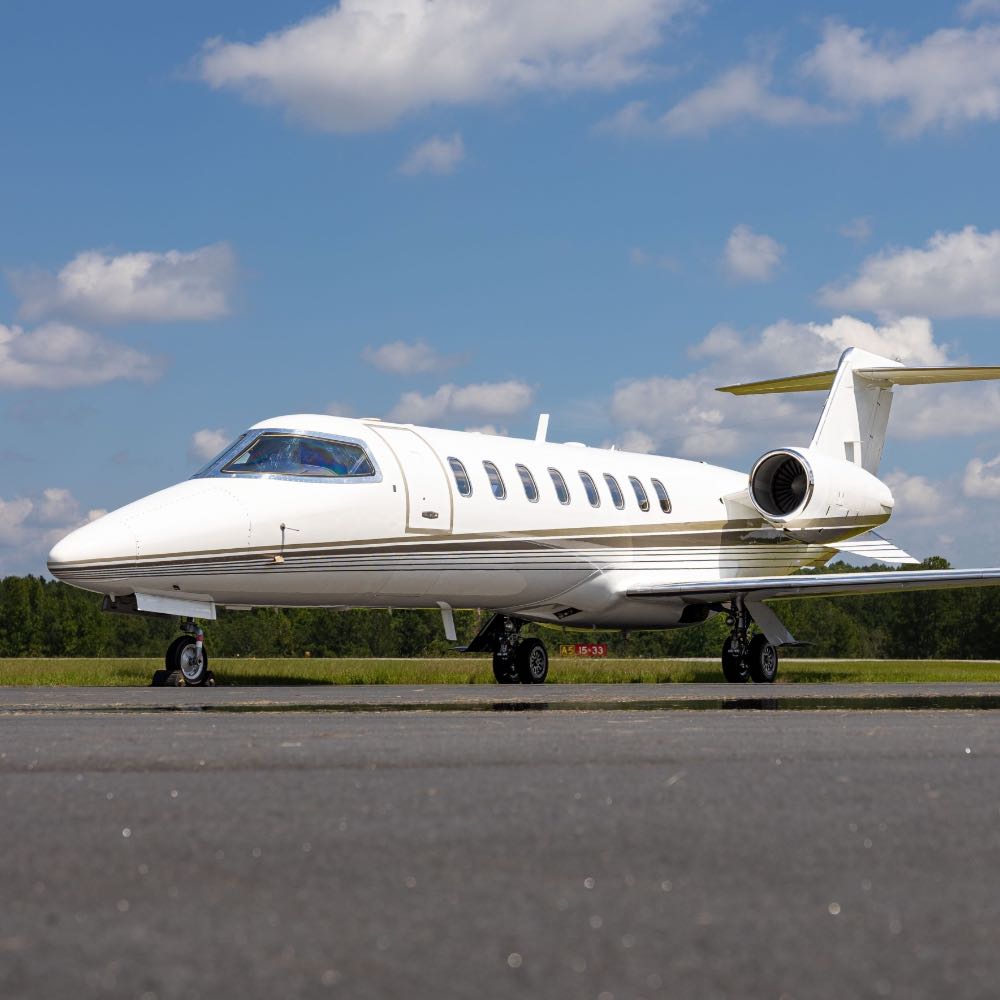Learjet 45 on the ramp